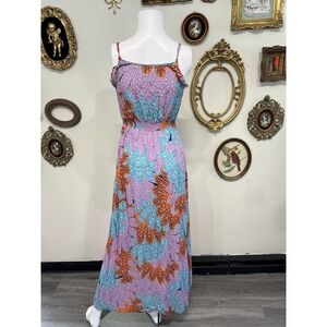 Lani Bohemian Floral Patchwork Maxi Dress Size M
